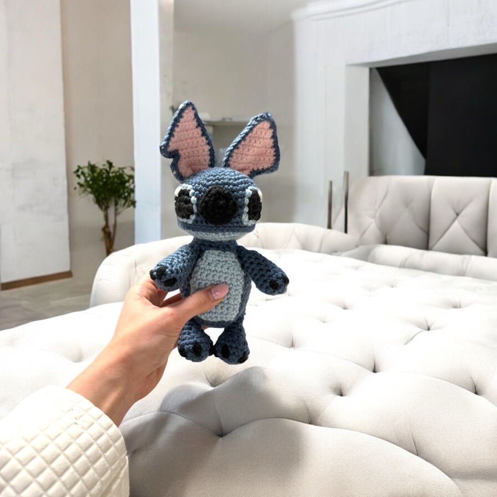 Handmade Blue Sitch Crochet Plush Toy